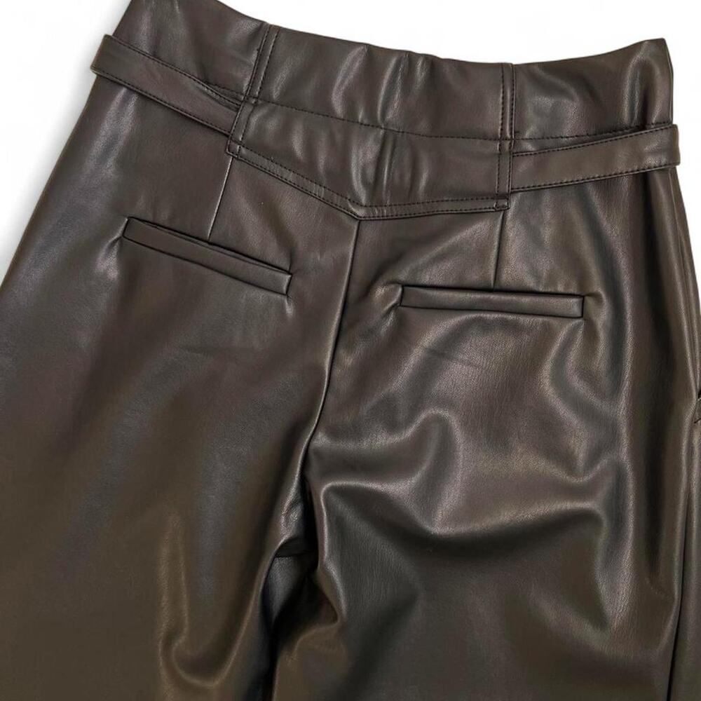 Faux Leather High Rise Pants Women's Size 0 - Picture 4 of 7